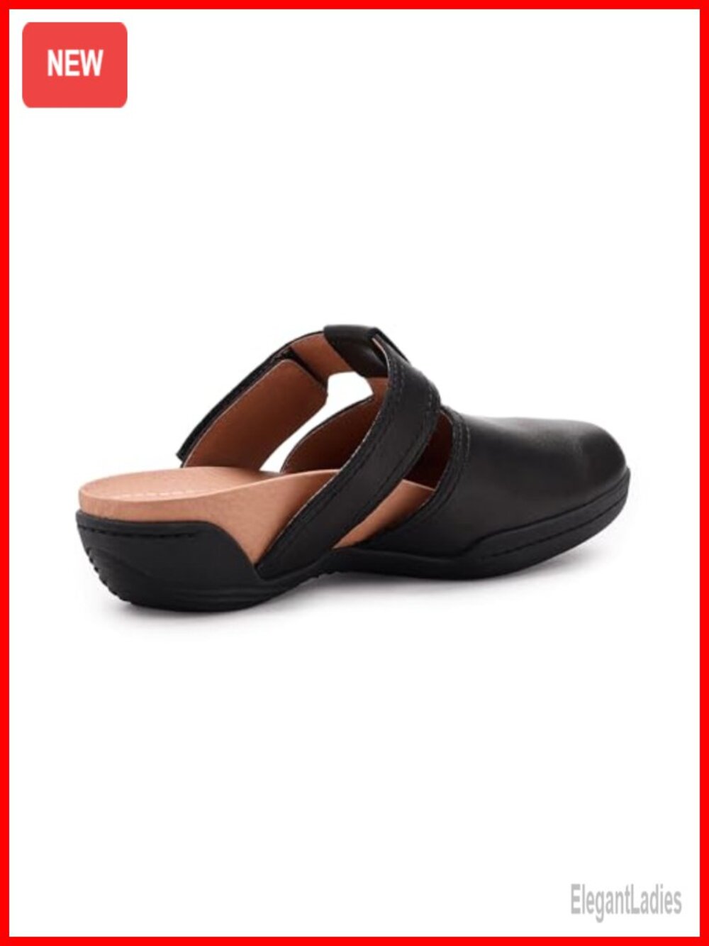 Women's Leather Mule Slip-On Shoes with Arch Support - Picture 3 of 5